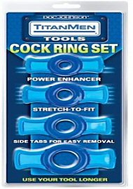 Titanmen Cock Ring Set Blue