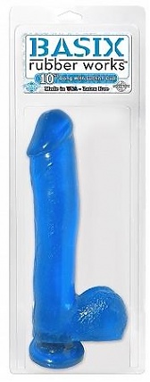 Basix Blue 10" Dong W/ Suction Cup