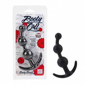 Booty Call Booty Beads Silicone Anal Beads- Black