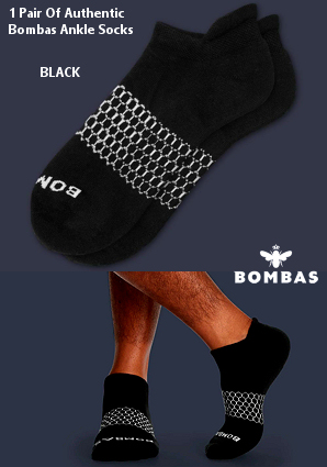 Premium Bombas Socks (1 Black Pair)