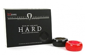 Hard Male Erection Cock Ring Set (2 Cock Rings) By Bedroom Products