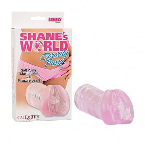 Shanes World Sorority Pussy Soft Senso Masturbator With Pleasure Beads Pink
