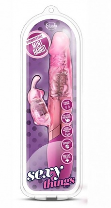 Sexy Things Usb Rechargeable Mini Rabbit Vibrator Showerproof Pink 8.5 Inch