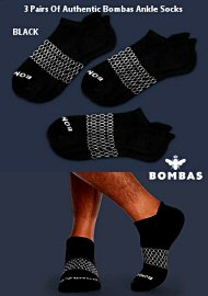 Premium Bombas Socks (3 Pack Deal - Black) (179070)