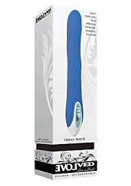 Tidal Wave Silicone Vibrator Rechargeable Waterproof Blue