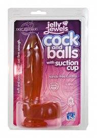 Jelly Cock & Balls W/suction Cup Red (86902)
