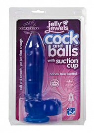 Jelly Cock & Balls Suction Cup Blue (86903)